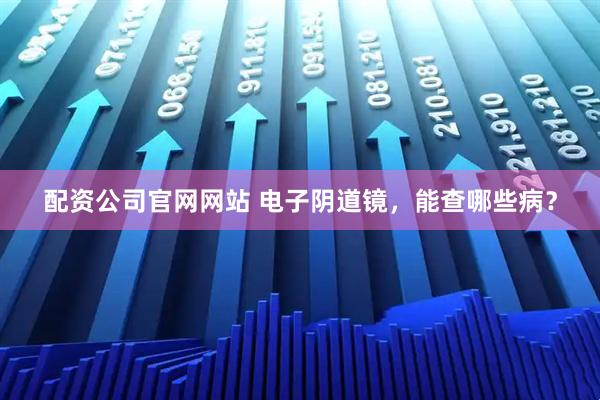 配资公司官网网站 电子阴道镜，能查哪些病？